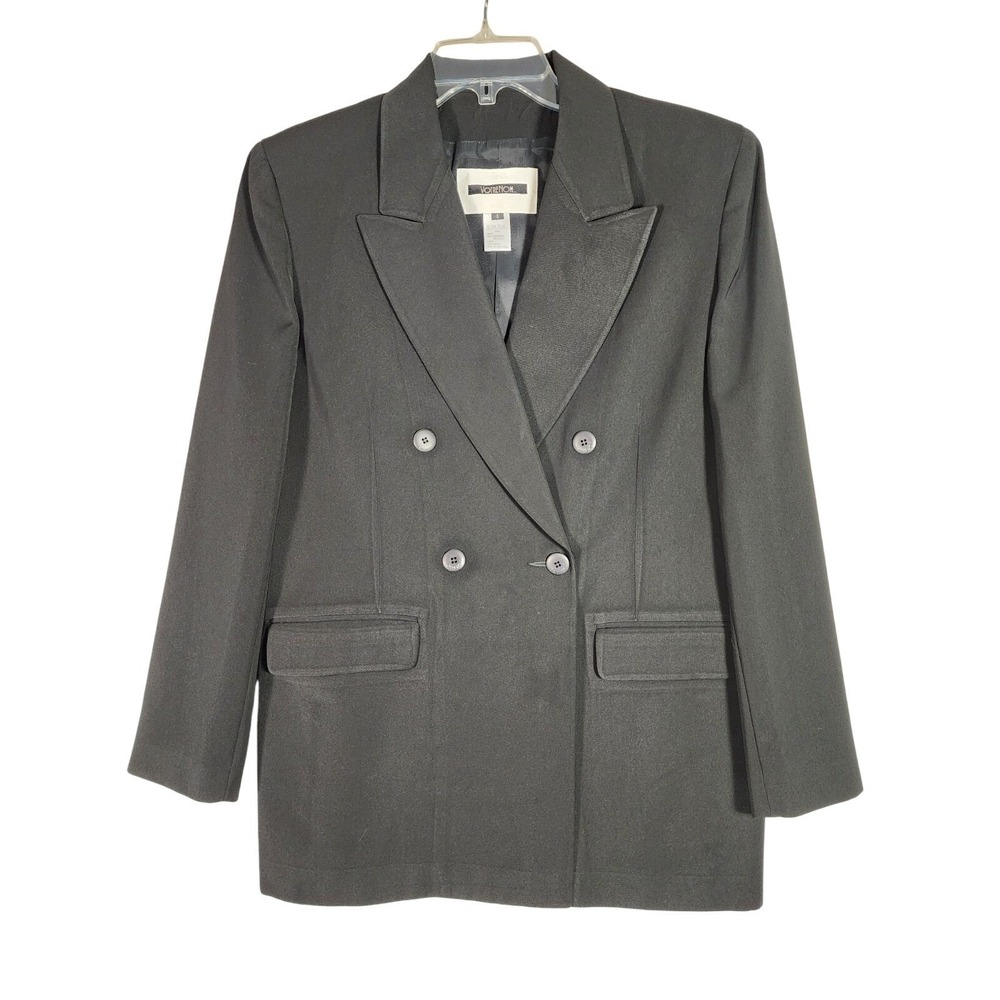 Votre Nom 4 Black Double Breasted Blazer Minimalist Career Jacket Capsule Office